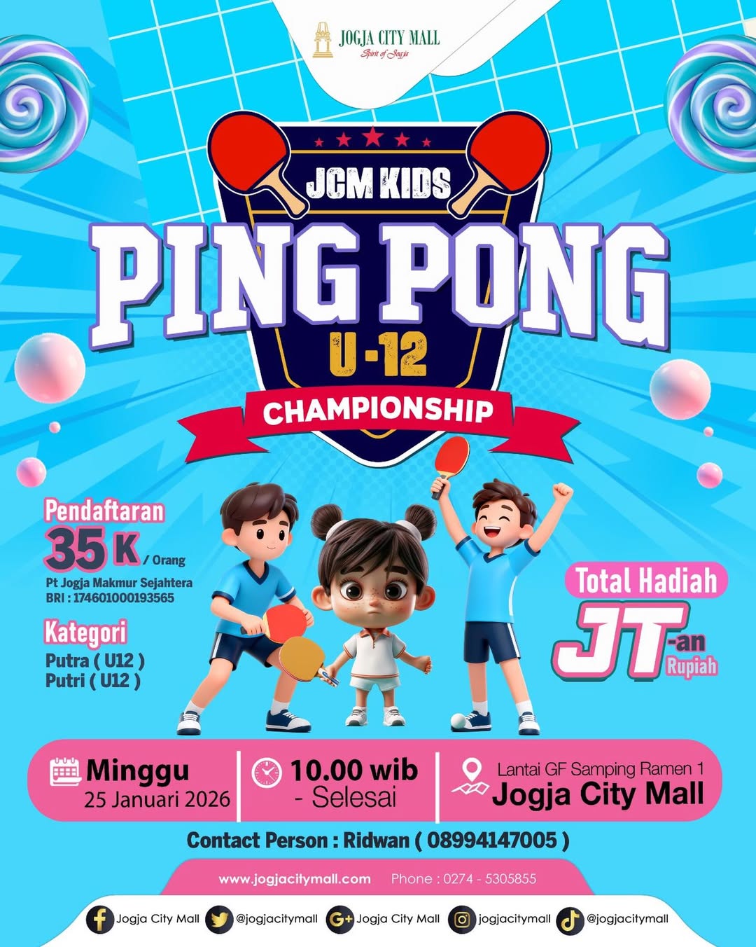 JCM PING PONG U-12 CHAMPIONSHIP