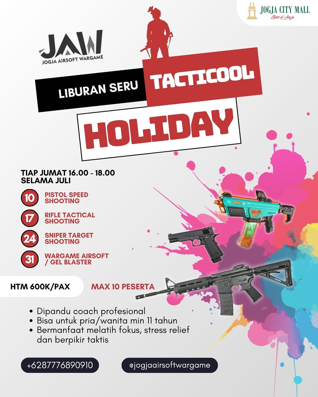 Liburan Seru Tacticool Holiday Bersama Jogja Airsoft Wargame di Jogja City Mall!