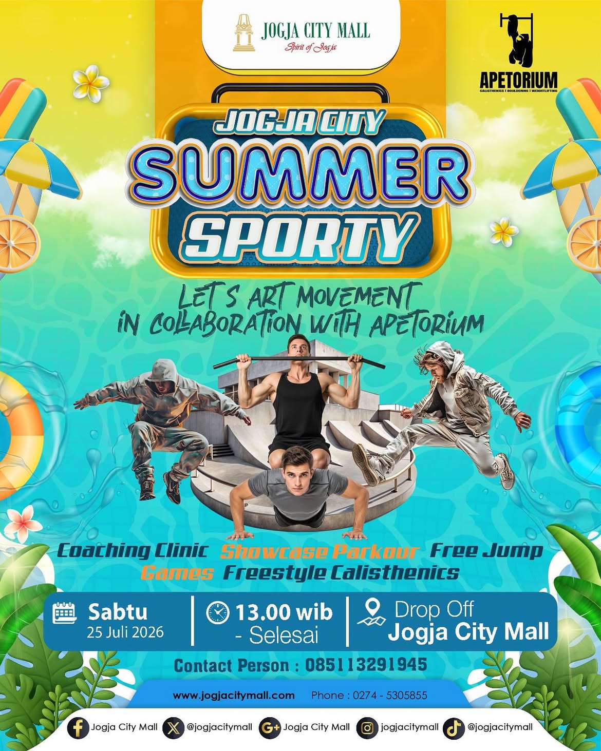 Jogja City Summer Sporty Siap Ramaikan Akhir Pekan Bersama Apetorium di Jogja City Mall