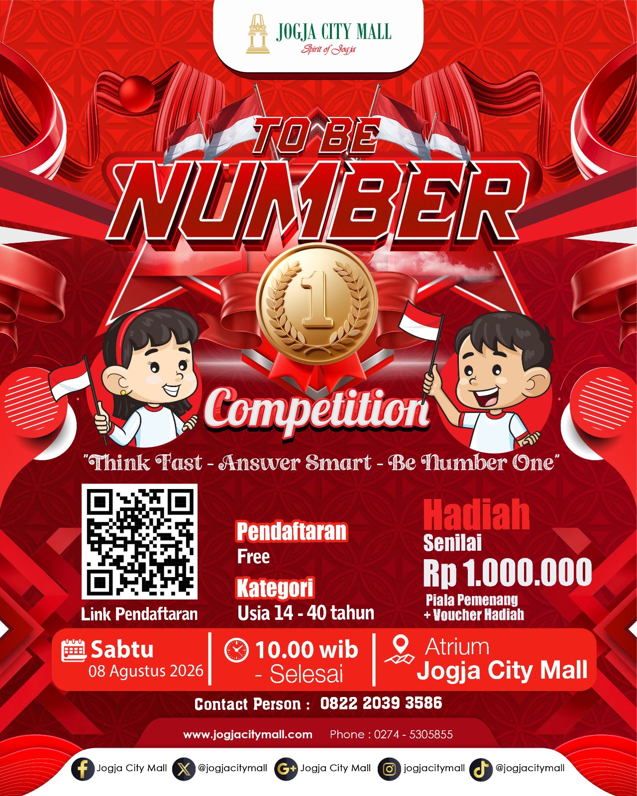 To be Number 1 Competition kini hadir di Jogja City Mall!