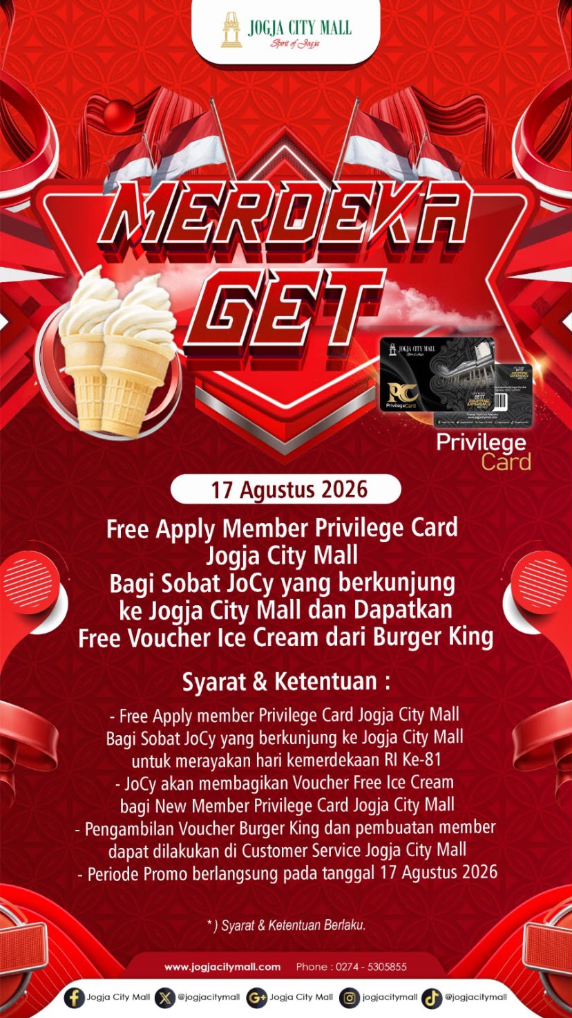 Rayakan Kemerdekaan Makin Manis! Ada Free Ice Cream untuk Member Baru JoCy Privilege Card