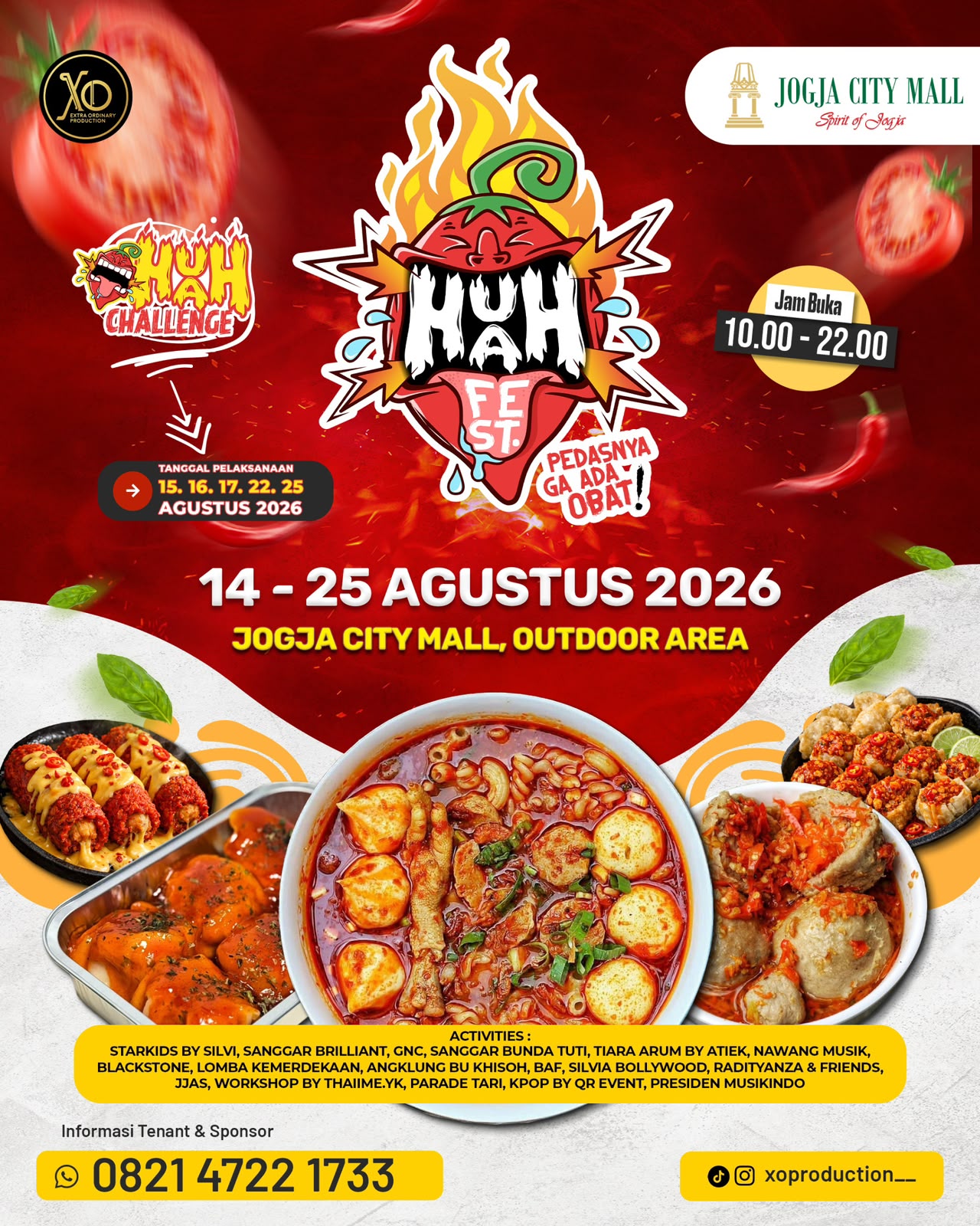 HuHah Fest Hadir di Jogja City Mall! Siap Tantang Pedasnya?